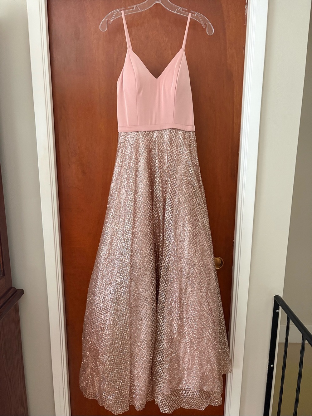 Elegant Pink Sparkle Prom Dress